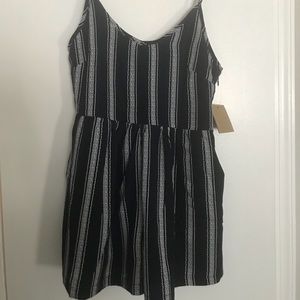 NWT Blue and White stripe Romper.